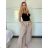 Nohavice elegantné s opaskom dámske (S/M/L ONE SIZE) TALIANSKA MóDA IMSM25GIZELE/DU -   hnedá
 -   S/M/L