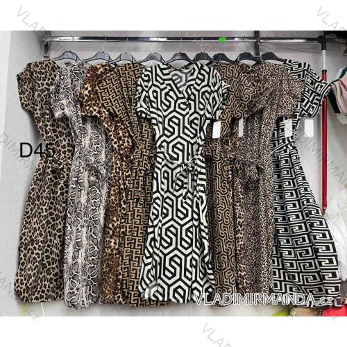 Šaty dlhé krátky rukáv dámske (S/M/L ONE SIZE) TALIANSKA MÓDA IMWDT25965