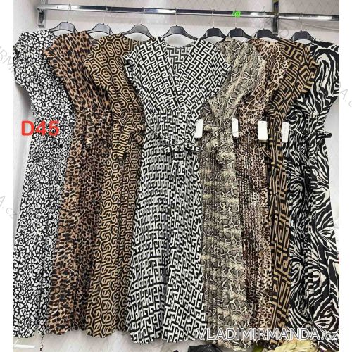 Šaty dlhé krátky rukáv dámske (S/M/L ONE SIZE) TALIANSKA MÓDA IMWDT25966