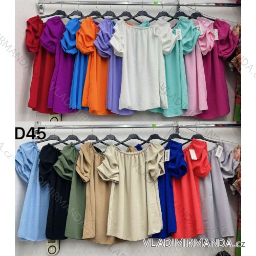 Tunika krátky rukáv dámska (S/M/L ONE SIZE) TALIANSKA MÓDA IMWDT25975