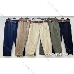 Nohavice elegantné s opaskom dámske nadrozmer (44/46/48 ONE SIZE) TALIANSKA MÓDA IM425327