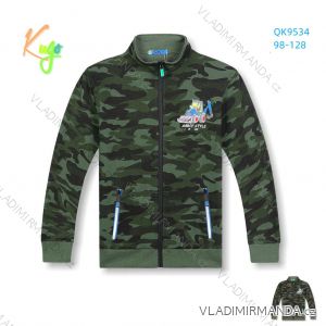 Mikina na zips dlhý rukáv maskáčová detská chlapčenská (98-128) KUGO QK9534