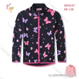 Mikina na zips dlhý rukáv detská dievčenská (98-128) KUGO SM3537