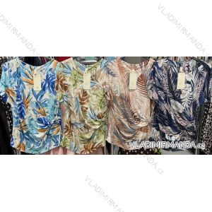 Blúzka tunika letná icecool krátky rukáv dámska (S/M/L ONE SIZE) TALIANSKA MÓDA IMM25M7549A