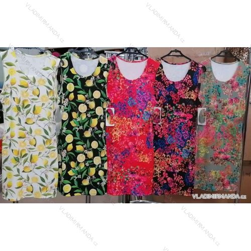 Šaty dlhé letné citrónky lemon bez rukávov dámske (XS/S/M ONE SIZE) TALIANSKA MÓDA IMM25M1126