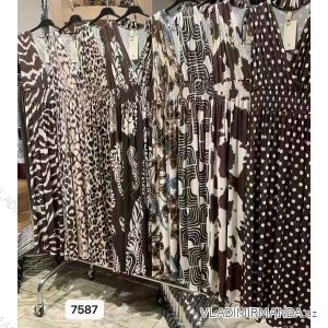 Šaty dlhé letné icecool bez rukávov dámske (XS/S/M ONE SIZE) TALIANSKA MÓDA IMM25M7587