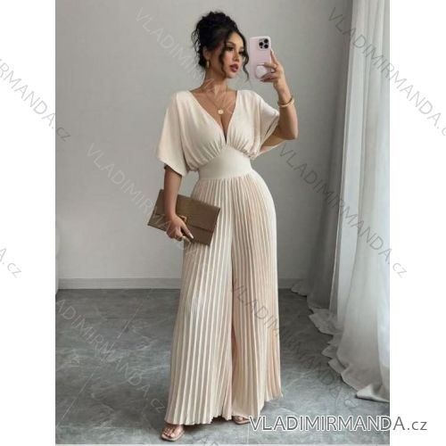Overal dlhý elegantný krátky rukáv dámsky (XS/S/M ONE SIZE) TALIANSKA MÓDA IMM25m41737