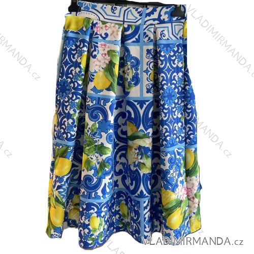 Sukňa stredne dlhá citrónky lemon dámska (S/M/L ONE SIZE) TALIANSKA MÓDA IMM25m4911
