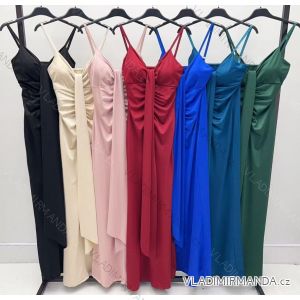 Šaty dlhé elegantné letné na ramienka dámske (XS/S/M ONE SIZE) TALIANSKA MÓDA IMM25M41728