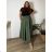 Sukňa dlhá dámska LADY (46/48/50 ONE SIZE) TALIANSKA MÓDA IM424423/DUR khaki 48/50