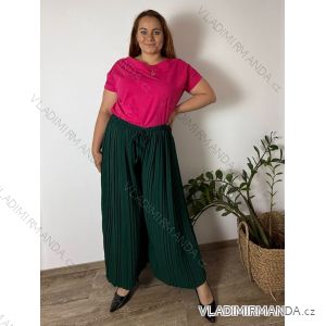 Nohavice dlhé letné dámske nadrozmer PISA (54/56/58 ONE SIZE) TALIANSKA MÓDA IMD25112/DU