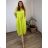 Šaty krátky rukáv dámske nadrozmer JULIE (48/50/52 ONE SIZE) TALIANSKA MÓDA IMSM25JULIE/DU -   tmavo ružová -