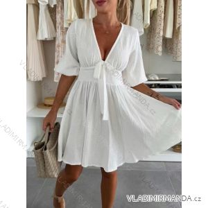 Šaty letný mušelín 3/4 dlhý rukáv dámske (XS/S/M ONE SIZE) TALIANSKA MÓDA IMWGS251150