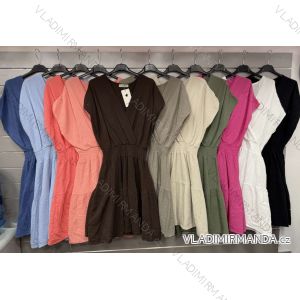 Šaty letný mušelín krátky rukáv dámske (XS/S/M ONE SIZE) TALIANSKA MÓDA IMWGS251151
