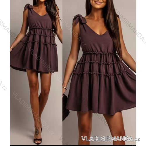 Šaty letný mušelín na ramienka dámske (XS/S/M ONE SIZE) TALIANSKA MÓDA IMWGS251169