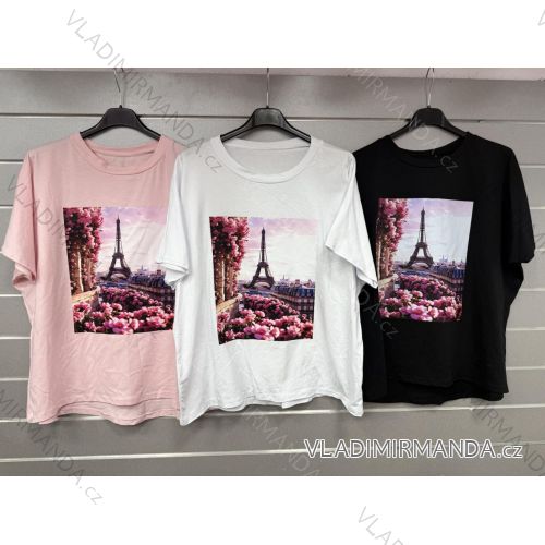 Tričko oversize krátky rukáv dámske (S/M/L ONE SIZE) TALIANSKA MÓDA IMWGS251179