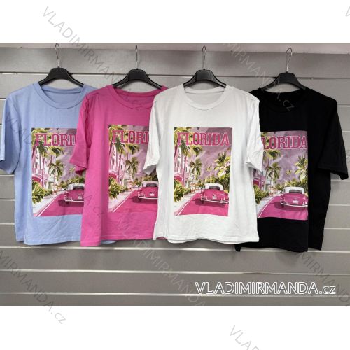 Tričko oversize krátky rukáv dámske (S/M/L ONE SIZE) TALIANSKA MÓDA IMWGS251180