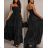 Šaty dlhé letný mušelín carmen bez rukávov dámske (XS/S/M ONE SIZE) TALIANSKA MÓDA IMWGS251192