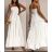 Šaty dlhé letný mušelín carmen bez rukávov dámske (XS/S/M ONE SIZE) TALIANSKA MÓDA IMWGS251192