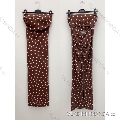 Šaty dlhé elegantné letné bodka carmen cez prsia dámske (XS/S/M ONE SIZE) TALIANSKA MÓDA IMM25M34516