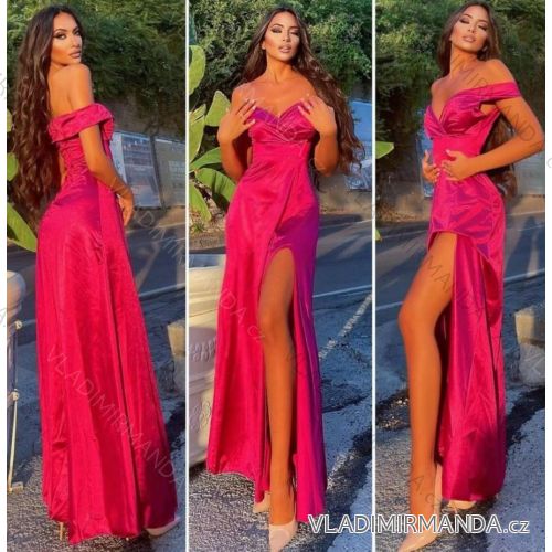 Šaty dlhé elegantný carmen cez ramená dámske (XS/S/M ONE SIZE) TALIANSKA MÓDA IMM25m23568