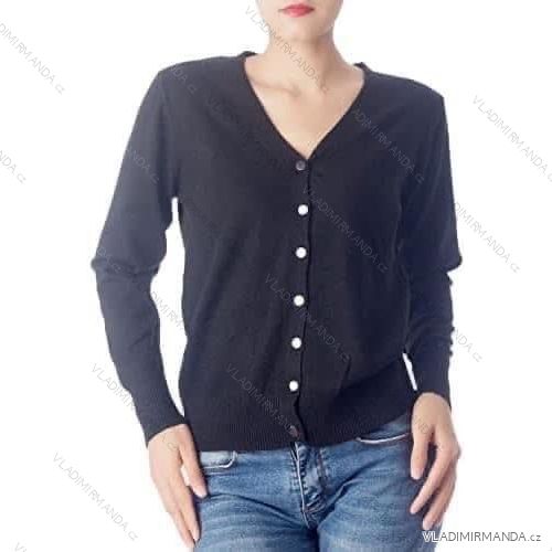 Sveter tenký na gombíky dlhý rukáv dámsky nadrozmer (42/44/46 ONE SIZE) TALIANSKA MÓDA IMD25130