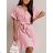 Šaty krátke letný mušelín krátky rukáv dámske (S/M/L ONE SIZE) TALIANSKA MÓDA IMD25131