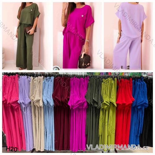 Súprava oversize tunika krátky rukáv a nohavice dlhé dámske (S/M/L ONE SIZE) TALIANSKA MÓDA IMWHA251213