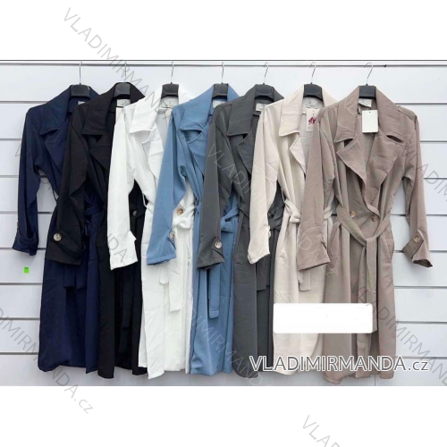 Kabát slabý s opaskom dlhý rukáv dámsky (S/M/L ONE SIZE) TALIANSKA MÓDA IMWKK251004