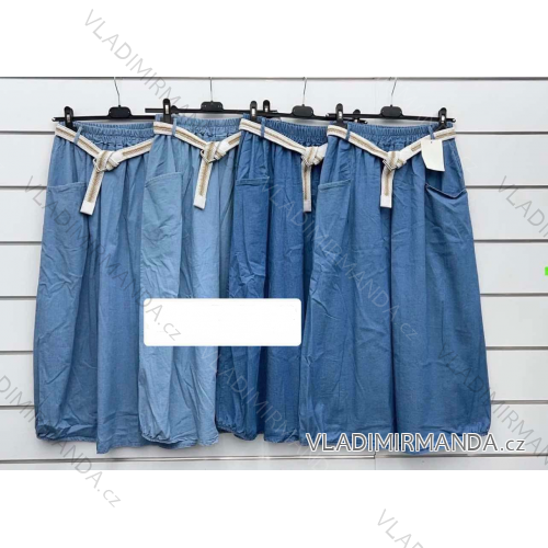 Nohavice dlhé letné riflové dámske (S/M/L ONE SIZE) TALIANSKA MÓDA IMWKK251011