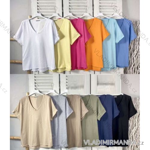 Tričko krátky rukáv dámske (S/M/L ONE SIZE) TALIANSKA MÓDA IMWKK251013