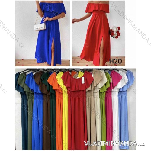 Šaty dlhé letné carmen dámske (S/M/L ONE SIZE) TALIANSKA MÓDA IMWDT251220