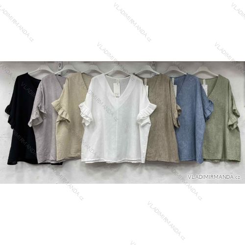 Tunika krátky rukáv dámska nadrozmer (42/44/46 ONE SIZE) TALIANSKA MÓDA IMWHA251238