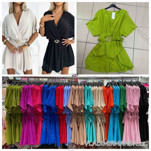 Šaty letné krátky rukáv dámske (S/M/L ONE SIZE) TALIANSKA MÓDA IMWHA251241