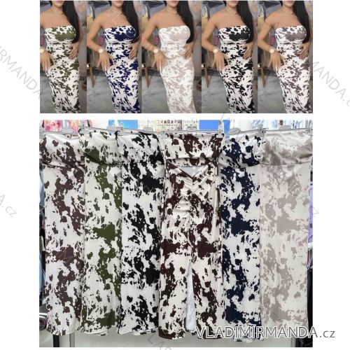 Šaty dlhé letný carmen bez rukávov dámske (XS/S/M ONE SIZE) TALIANSKA MÓDA MWB251245