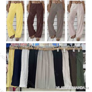 Nohavice dlhé letné s opaskom dámske (S/M/L ONE SIZE) TALIANSKA MÓDA IMWB251248