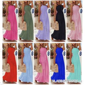 Šaty dlhé letné na ramienka dámske (XS/S/M ONE SIZE) TALIANSKA MÓDA IMWB251268