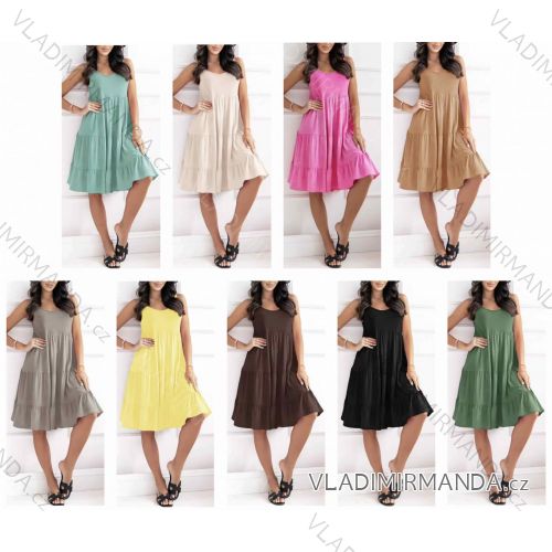 Šaty letné oversize bez rukávov dámske (S/M/L ONE SIZE) TALIANSKA MÓDA IMWB251272