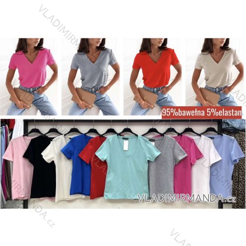 Tričko letné krátky rukáv dámske (XS/S/M ONE SIZE) TALIANSKA MÓDA IMWB251277