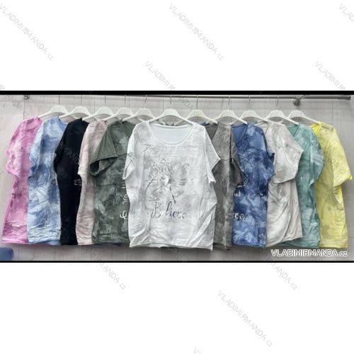 Tunika oversize krátky rukáv dámska nadrozmer (42/44/46 ONE SIZE) TALIANSKA MÓDA IMWGL251292