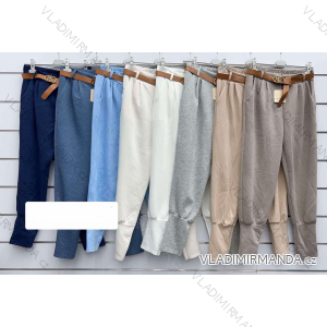 Nohavice elegantné s opaskom dámske (S/M/L ONE SIZE) TALIANSKA MÓDA IMWKK251023