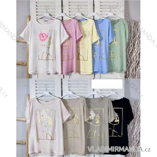 Tričko krátky rukáv dámske (S/M/L ONE SIZE) TALIANSKA MÓDA IMWKK251025