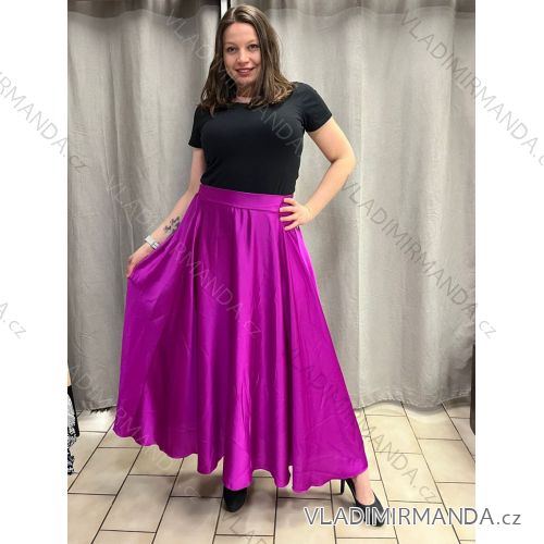 Sukňa saténová dlhá dámska (S/M/L ONE SIZE) TALIANSKA MODA IM325CAROL