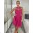 Šaty spoločenské krátke bez rukávu dámske (S/M ONE SIZE) TALIANSKA MÓDA IM3236287/DU královská modrá s/m