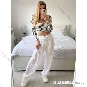 Nohavice aladinky harémky dlhé dámske (M/L ONE SIZE) TALIANSKA MÓDA IMD22212/DR