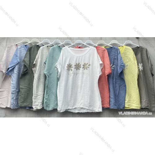 Tunika oversize krátky rukáv dámska nadrozmer (42/44/46 ONE SIZE) TALIANSKA MÓDA IMWGL251302