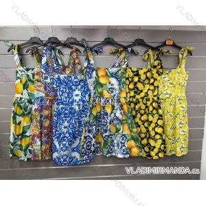 Šaty letné citrónky lemon na ramienka dámske (XS/S/M ONE SIZE) TALIANSKA MÓDA IMWGS251317