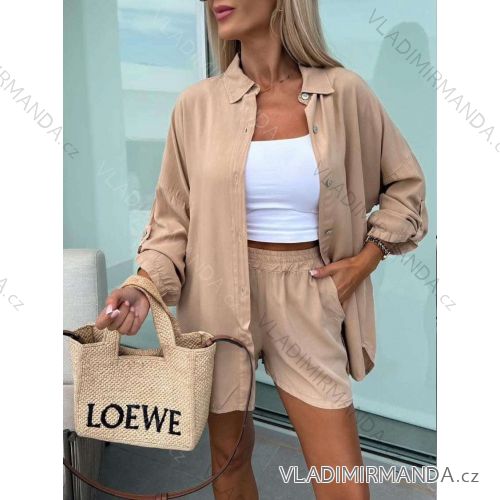 Súprava kraťasy a košele dlhý rukáv dámske (XS/S/M ONE SIZE) TALIANSKA MÓDA IMWCH251332