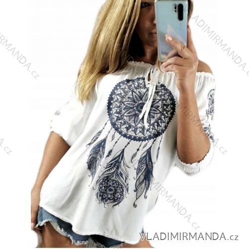 Tričko 3/4 dlhý rukáv dámske (S/M/L ONE SIZE) TALIANSKA MÓDA IMWCL251059