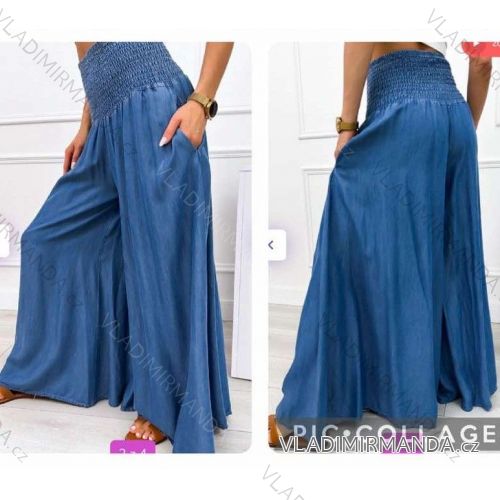 Nohavice dlhé letné riflové dámske (S/M/L ONE SIZE) TALIANSKA MÓDA IMWCL251062